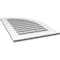 Ekena Millwork Quarter Round Top Right Surface Mount PVC Gable Vent w/ 3-1/2"W x 1"P Standard Frame, 22"W x 34"H GVPQR22X3401SF - alternate 5